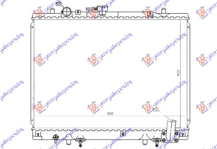 Radiator për motor 2.5 dizel (marsh automatik) (425x600)