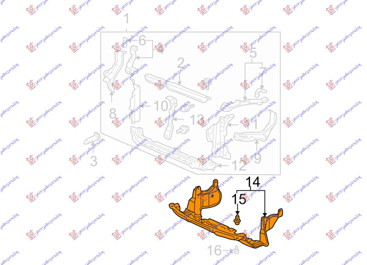 Mbrojtje/kapak nën motor -04
