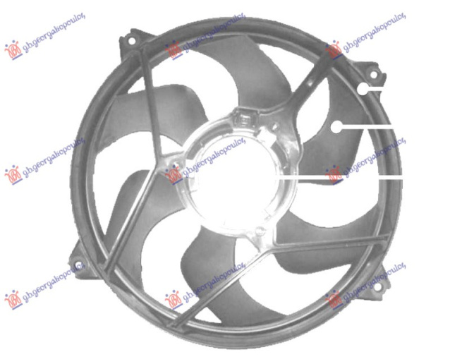 Ventilator komplet benzinë/dizel (460W)