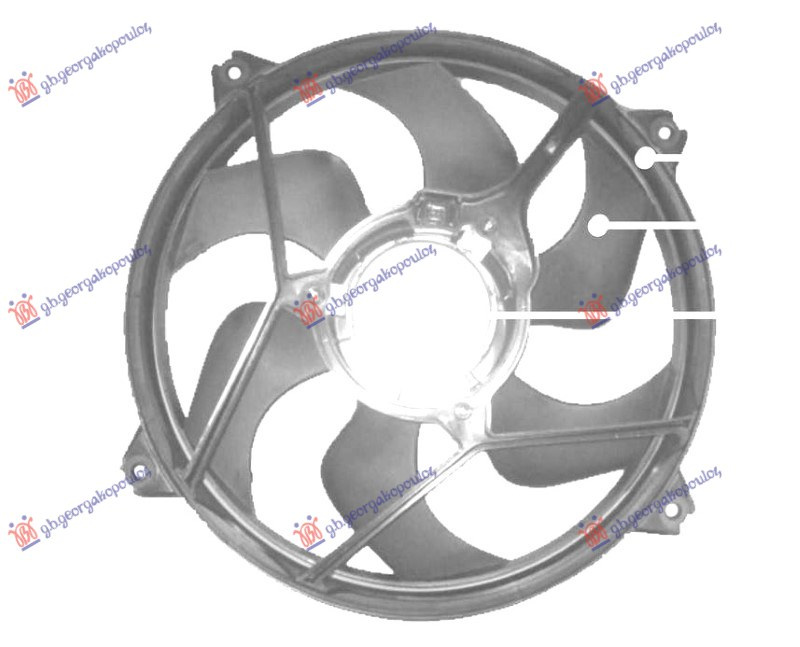 Ventilator komplet benzinë/dizel (460W)