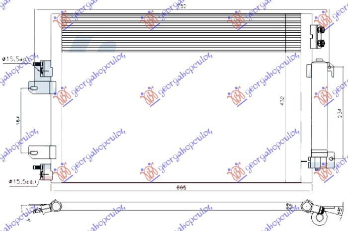 Radiator i kondicionerit 2.0-2.4 benzinë (marsh automatik) (665x432)
