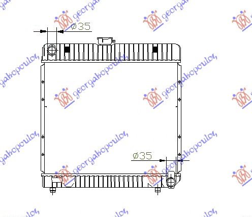 Radiator për motor benzinë/dizel (42x50) marsh manual