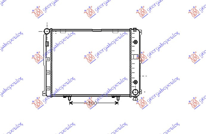 Radiator për motor për të gjithë modelet dizel (marsh manual/automatik) (me/pa kondicioner) (53x49) (MAHLE BEHR)
