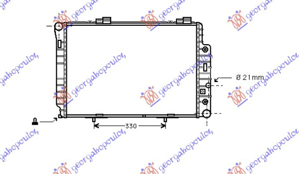 Radiator për motor të gjitha modelet(marsh manual/automatik) (me kondicioner) (61.5x42) (MAHLE BEHR PREMIUM LINE)