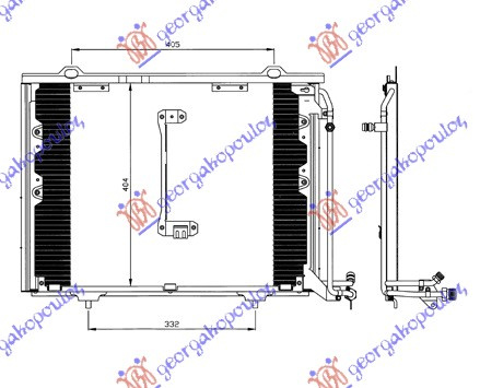 Radiator i kondicionerit (55.2x40.6x25)