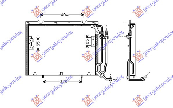 Radiator i kondicionerit 2.2D16V CDi (54.5x41x1.6)