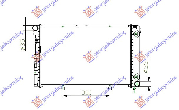 Radiator për motor 2.0 BEN/dizel (marsh manual) (me kondicioner) (57x37
