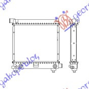 Radiator për motor 1.8-2.0-2.3benzinë (marsh manual/automatik) pa kondicioner (29x35)