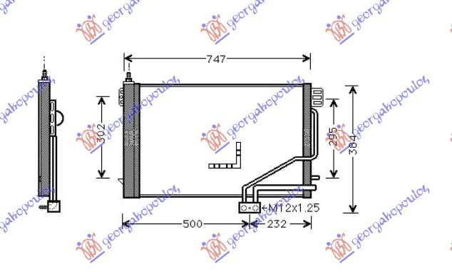 Radiator i kondicionerit 2,0-2,2-2,7-3,0-3,2 CDi (64x37