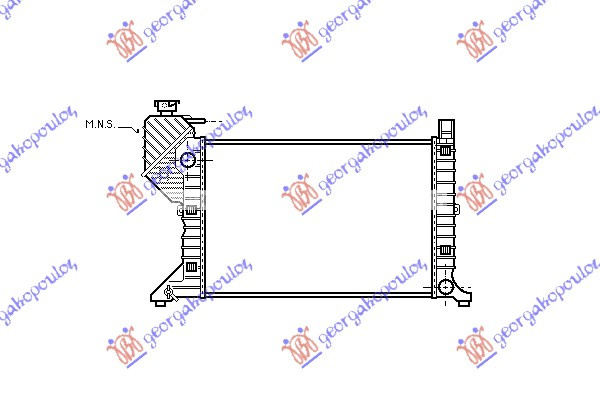 Radiator për motor -00 (marsh automatik) (pa kondicioner) (57x40)