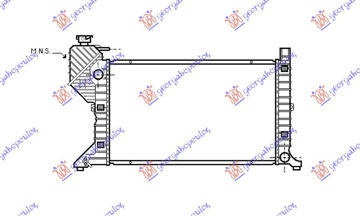 Radiator për motor -00 (marsh manual/automatik) (me kondicioner) (68x40,8) (MAHLE BEHR PREMIUM LINE)