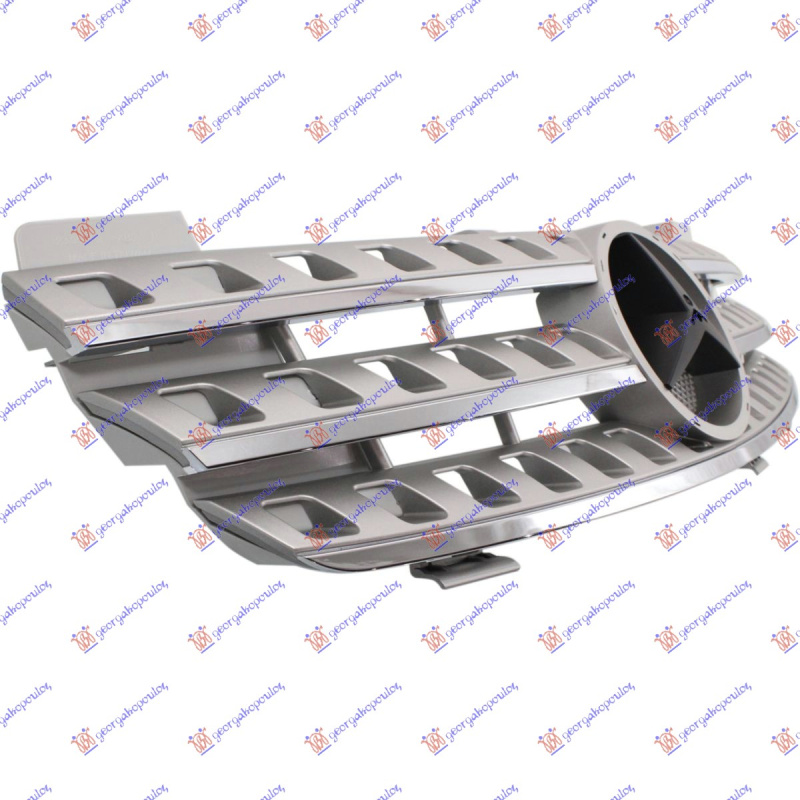 Maskë pvc/grilë (krom/e argjendtë) -08
