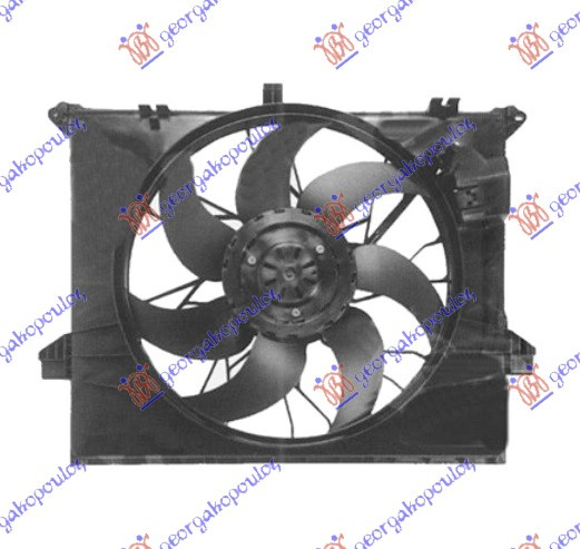 Ventilator komplet benzinë/dizel (480mm) 600W