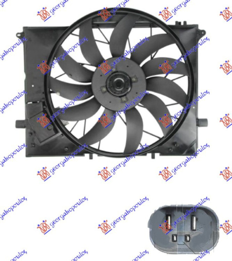 Ventilator komplet (530mm) (4 pinë)