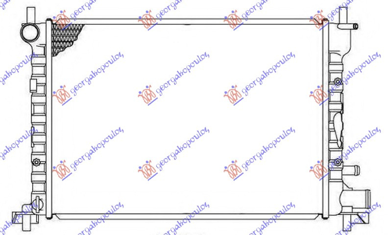 Radiator për motor 1.8 D-TD (me kondicioner) (50x36,3x28)