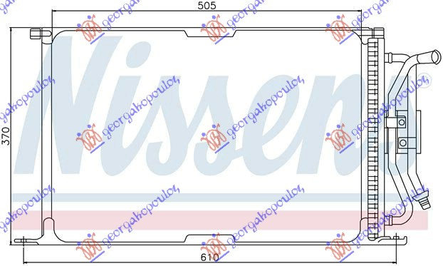 Radiator i kondicionerit benzinë/dizel (51.8x36.2)