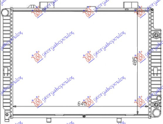 Radiator për motor 200 KOMPR (marsh manual/automatik) (me/pa kondicioner) (64x49,6) (MAHLE BEHR PREMIUM LINE)