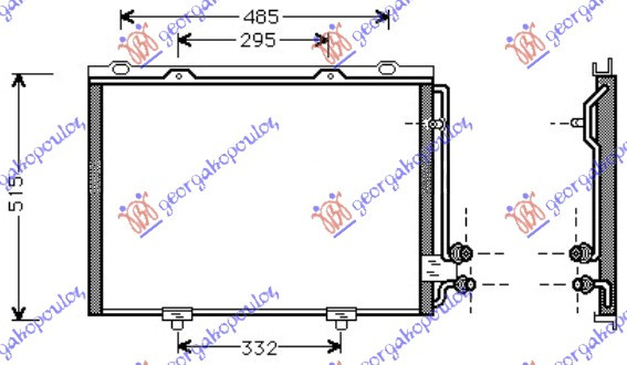 Radiator i kondicionerit të gjitha modelet benzinë/dizel (57x48x2.0)