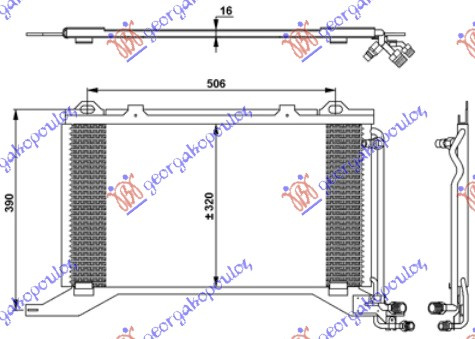Radiator i kondicionerit 2.0COMPR-2.0-2.2CDI (57x32)