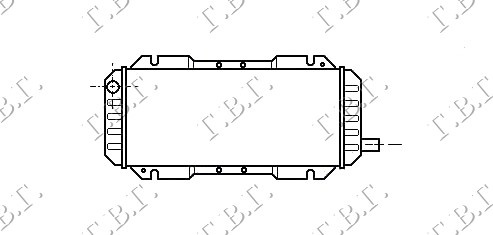 Radiator për motor 1,1CC (CVH) (50x25)