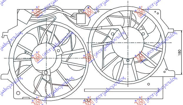 Ventilator komplet dopio (me kondicioner) benzinë/dizel