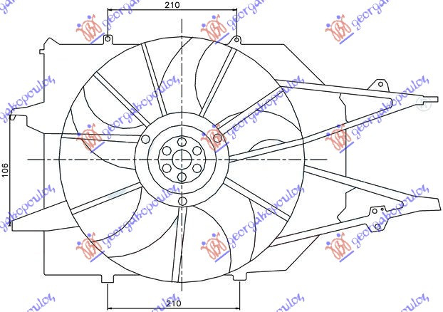 Ventilator komplet i vetëm (pa kondicioner) benzinë