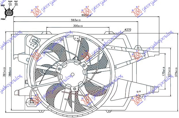 Ventilator komplet i vetëm (me kondicioner) (4 tela)