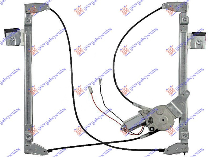 Ngritës/rregullator për dritaren e përparme elektrik me motor 3 dyer (me 2 кабла)