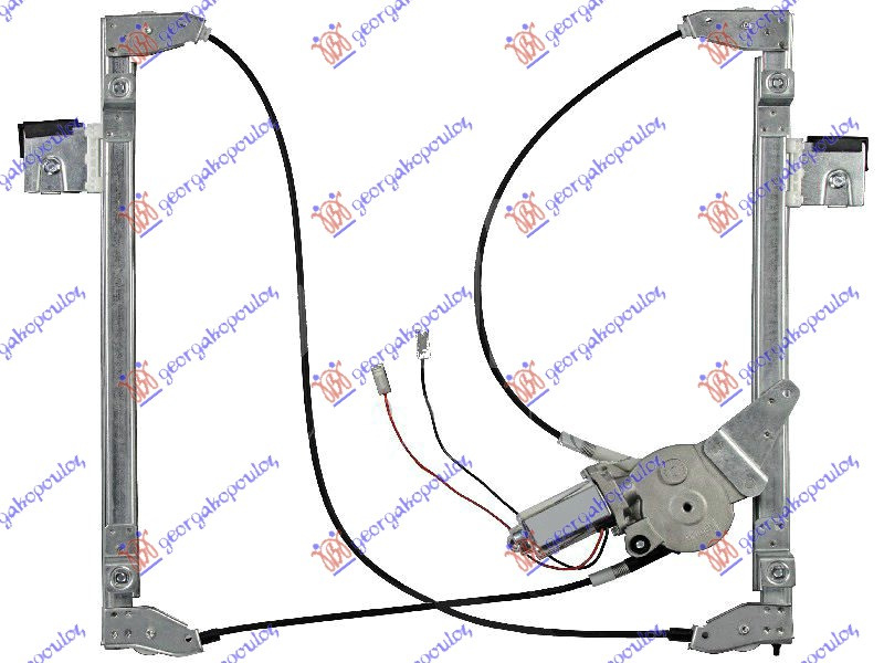 Ngritës/rregullator për dritaren e përparme elektrik me motor 3 dyer (me 2 кабла)