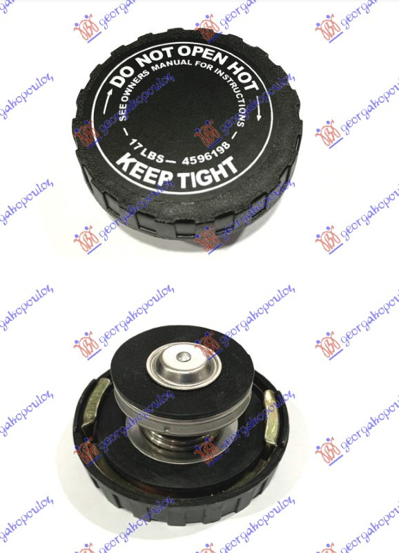 Kapak për rezervoarin për antifriz benzinë 3.7L/4.7L/5.7L - dizel 2.2/2.7CRD (1,2bar)