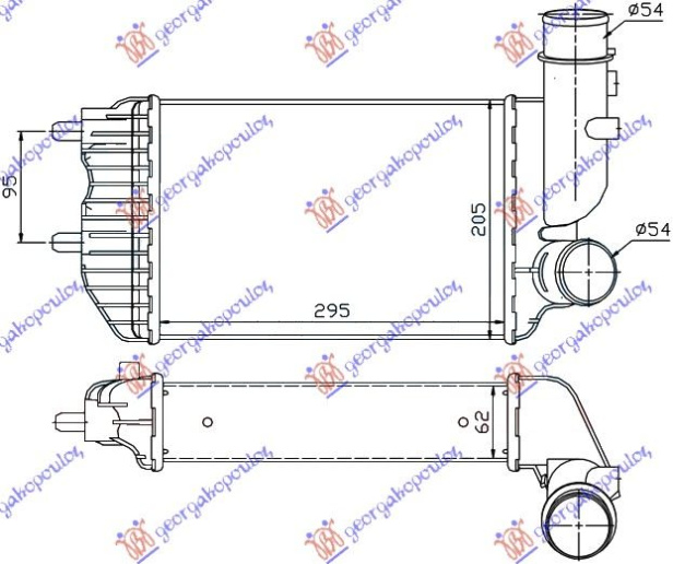Interkuler TURBO dizel (295x202x60)