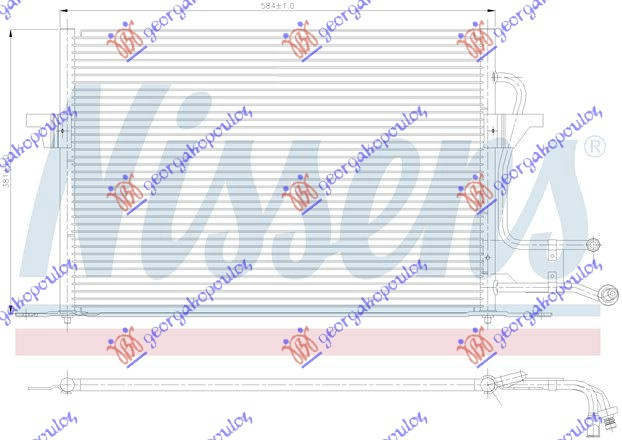 Radiator i kondicionerit benzinë/dizel (50,5x41,5)