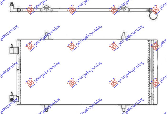 Radiator i kondicionerit 3.0i V6 24V benzinë (748x370x16)