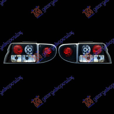 Drita stop set LED të zeza