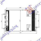 Radiator i kondicionerit 2,4-3,5i 16V-2,5CRDi (59x41)