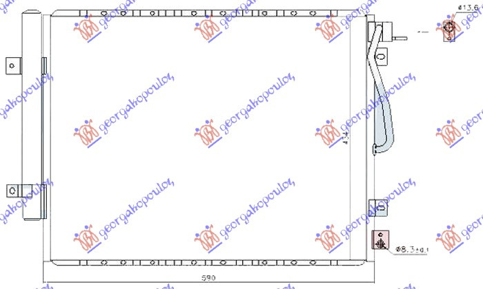 Radiator i kondicionerit 3.5i V6 24V-2,5CRDi (590x434) 06-