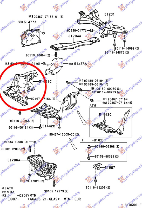 Mbrojtje/kapak nën motor