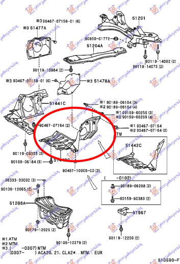 Mbrojtje/kapak nën motor