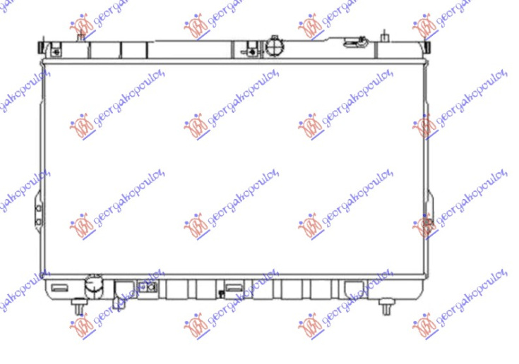 Radiator për motor 2.0 CRDI (me/pa kondicioner) (marsh automatik) (72.6x40.3) tubë 8MM