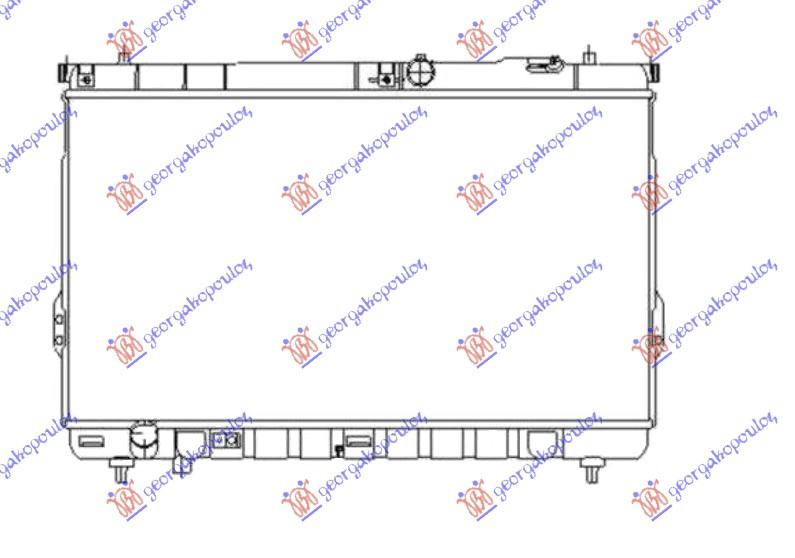 Radiator për motor 2.0 CRDI (me/pa kondicioner) (marsh automatik) (72.6x40.3) tubë 8MM