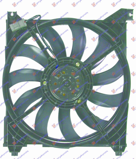 Ventilator për radiator me motor komplet benzinë/dizel