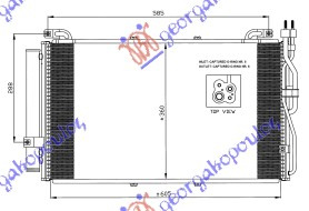 Radiator i kondicionerit 1.5 CRDi (61x36)