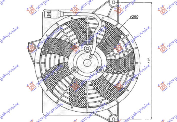 Ventilator për kondicioner komplet benzinë/dizel