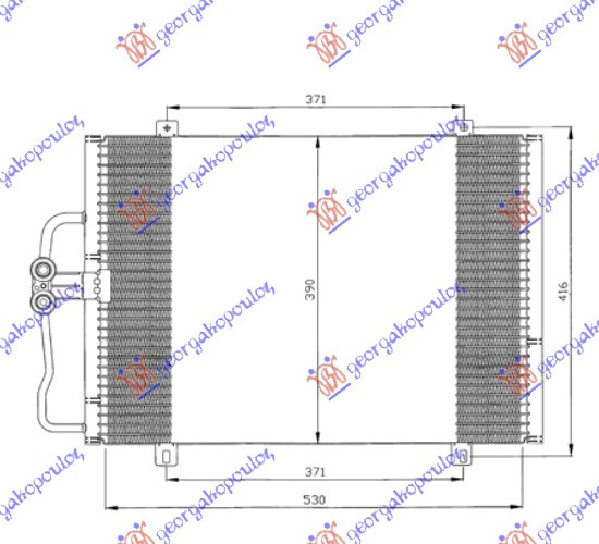 Radiator i kondicionerit benzinë - dizel (52x39)