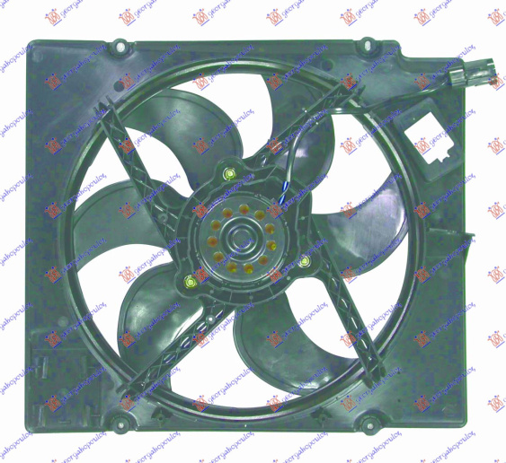 Ventilator për radiator me motor komplet (me kondicioner) 1.4-1.6 benzinë
