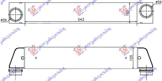 Interkuler 2.0-2.5-3.0 (520D-525D-530D) dizel (543x100x105)