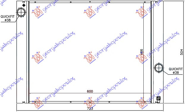 Radiator për motor të gjitha modelet benzinë (marsh manual) (620x490) (MAHLE BEHR PREMIUM LINE)