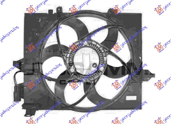 Ventilator komplet 2.2-2.5-3.0 benzinë (490mm) (3 pinë) (400W) (MAHLE PREMIUM)
