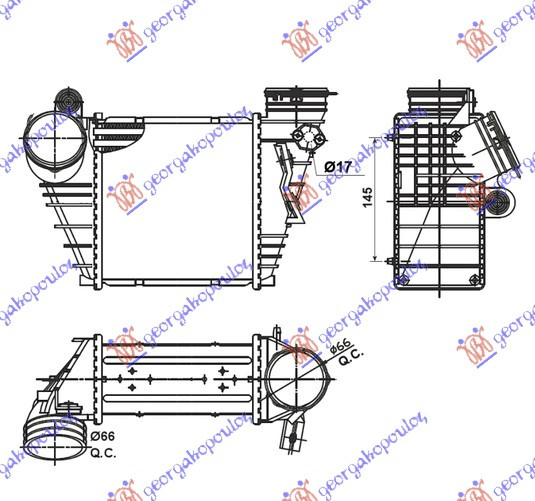 Interkuler 1.9 Tdi dizel (183x190x85) motor (ASZ) instalim i shpejtë