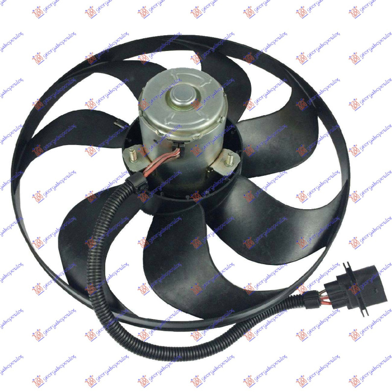 Ventilator për radiatorpër motor (Motor + helikë) (345mm) (250/60w) (3 pinë) (7 karcë)
